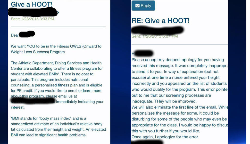 Email Targets Students Deemed Overweight at Bryn Mawr College